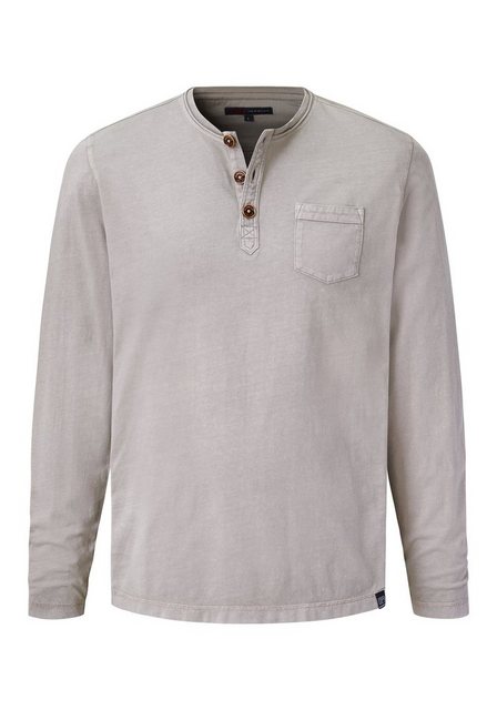 Paddock's Langarmshirt (1-tlg) Henley Langarmshirt mit Knöpfen günstig online kaufen