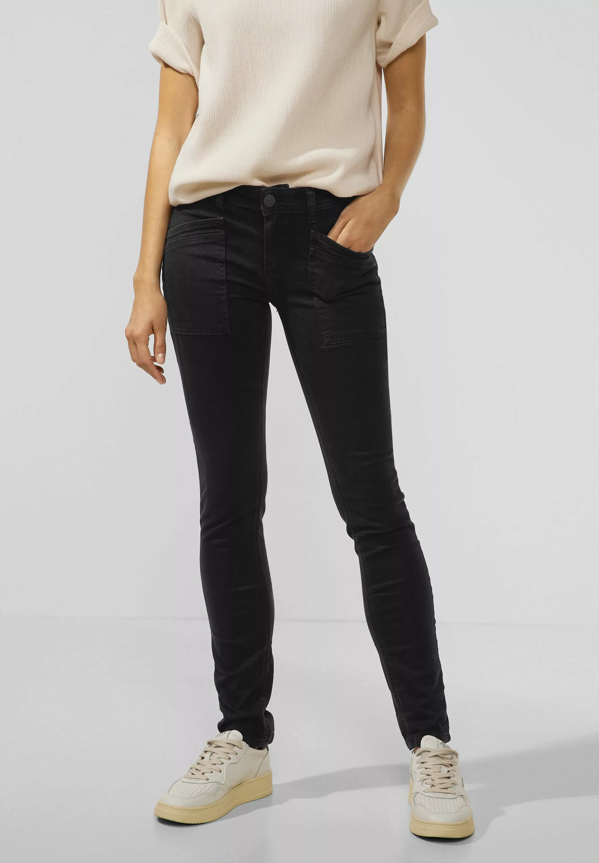 STREET ONE Regular-fit-Jeans Style QR Jane,mw,black, clean black wash günstig online kaufen
