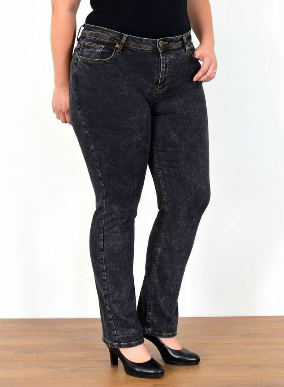 ESRA Straight-Jeans FG2 High Waist Jeans Damen Straight Hose Stretch bis Üb günstig online kaufen