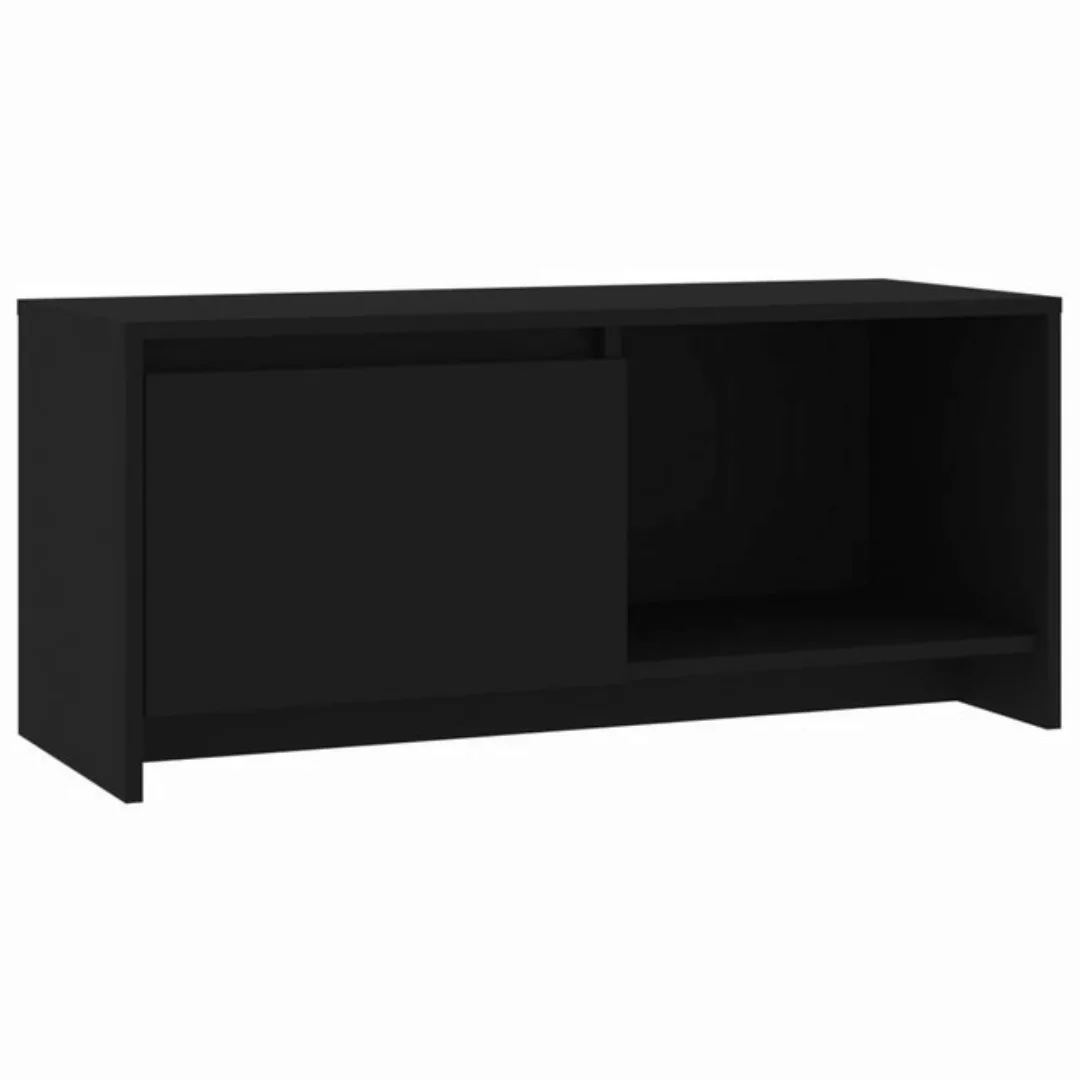 furnicato TV-Schrank Schwarz 90x35x40 cm Holzwerkstoff günstig online kaufen