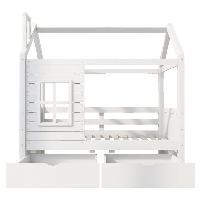 REDOM Kinderbett Hausbett (Weiß 160x80cm mit Lattenrost ohne Matratze), Mas günstig online kaufen