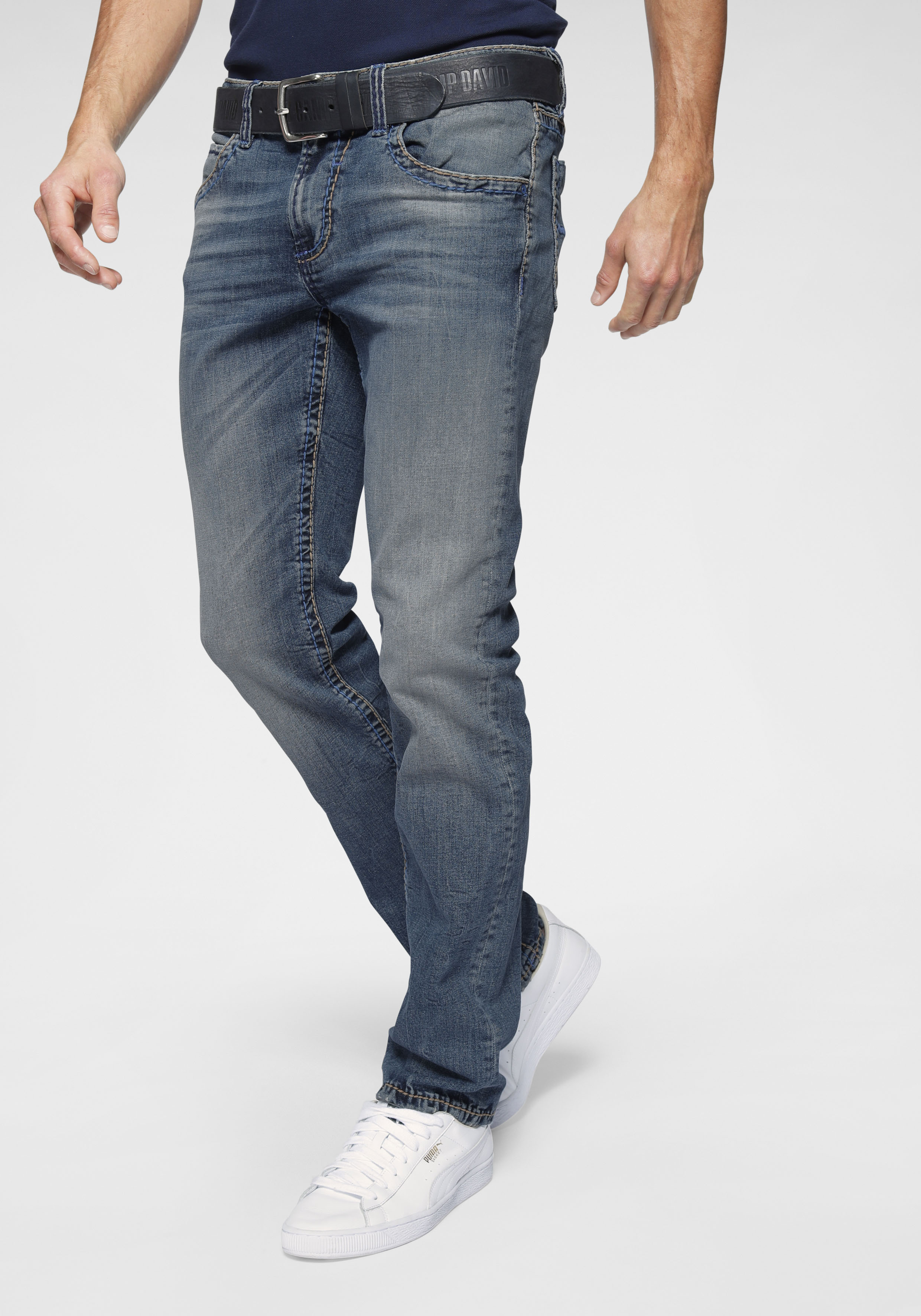 CAMP DAVID Straight-Jeans "NI:CO:R611", mit markanten Steppnähten günstig online kaufen