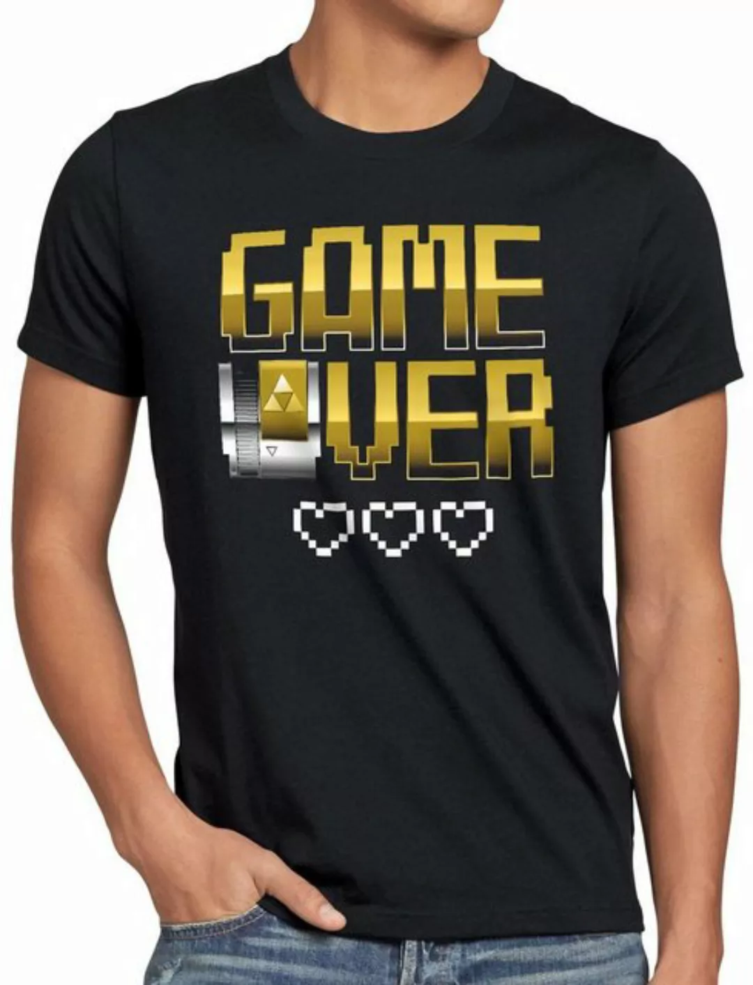 style3 Print-Shirt Herren T-Shirt Game Over nes cartridge link gold günstig online kaufen