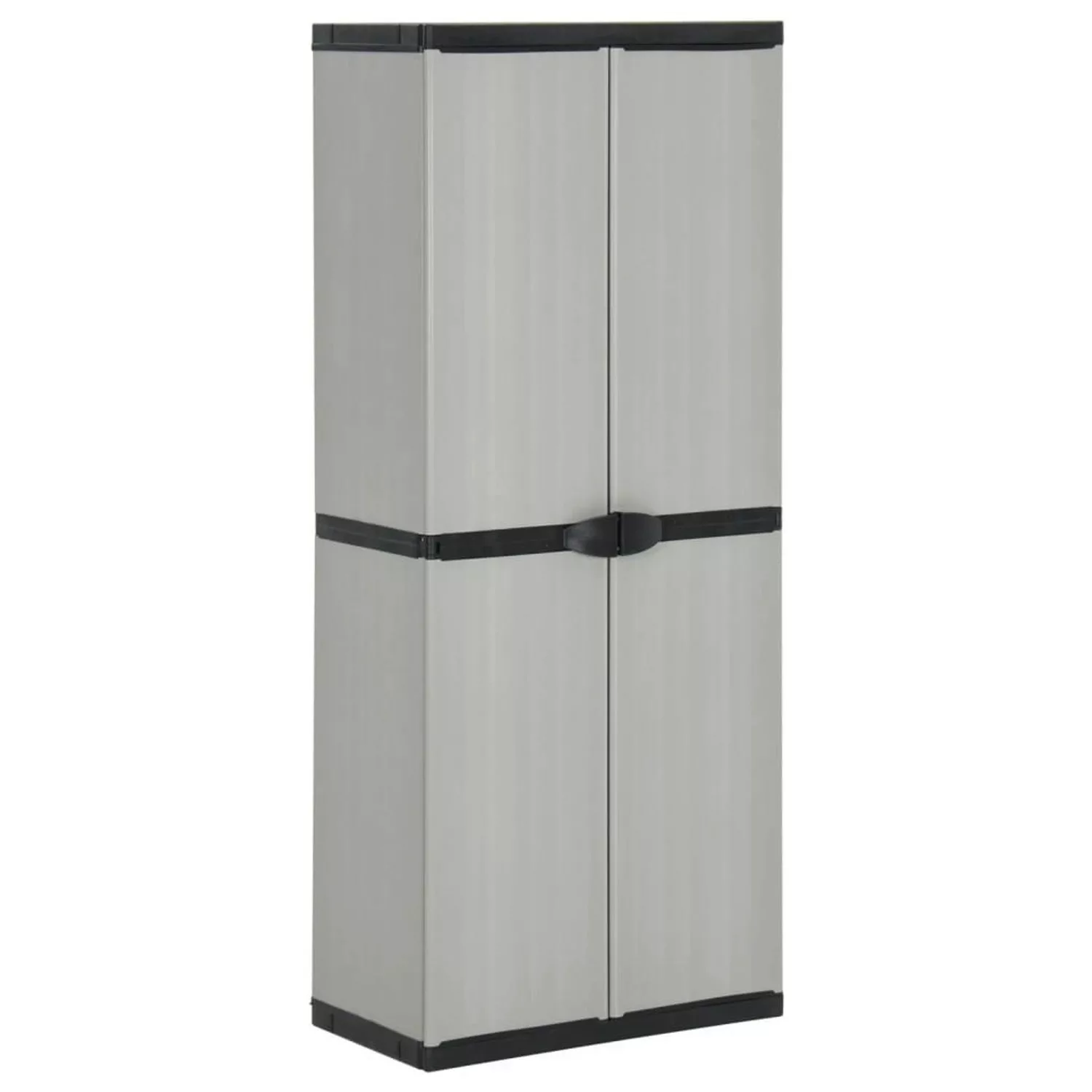 vidaXL Garten-Lagerschrank mit 3 Böden Grau & Schwarz 68x40x168 cm Modell 1 günstig online kaufen