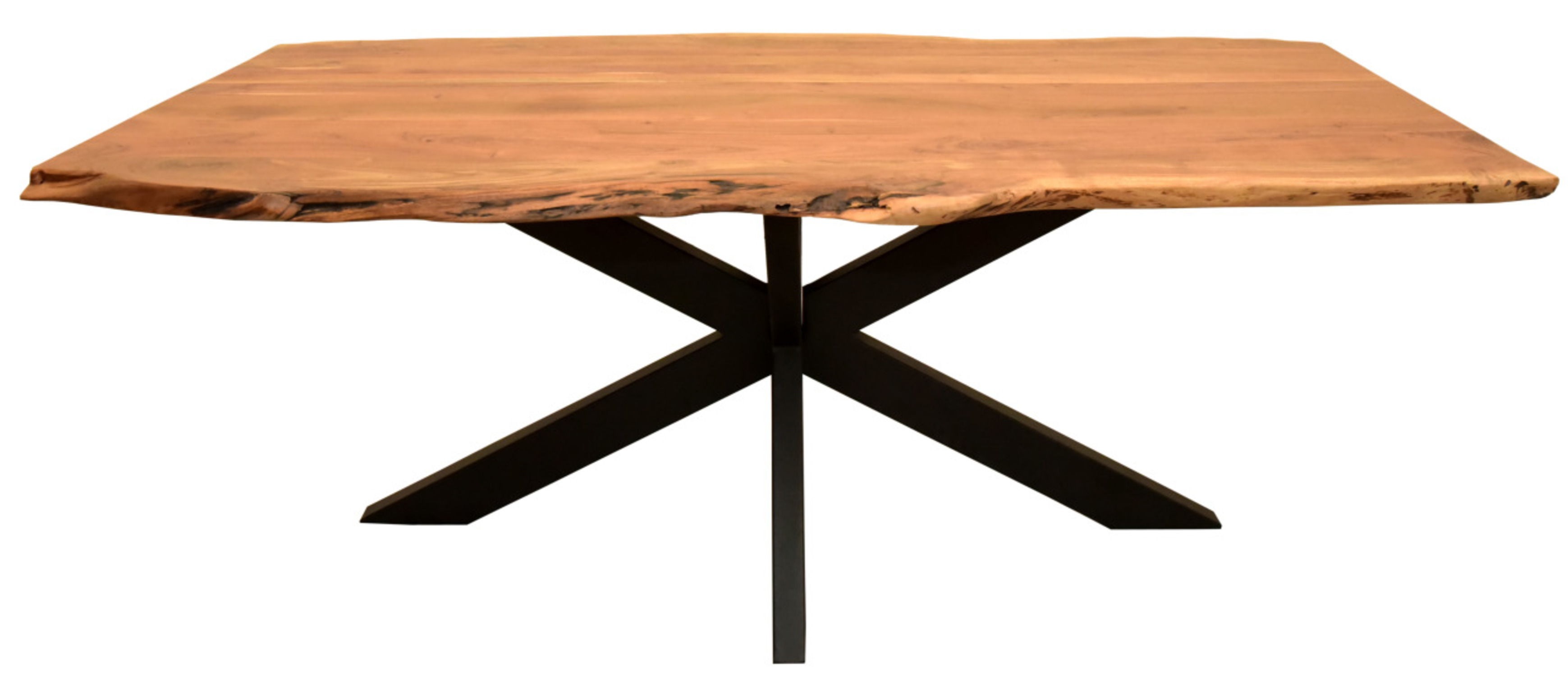 Baumkantentisch Catania Akazie Cross Gestell 200 x 100 cm günstig online kaufen