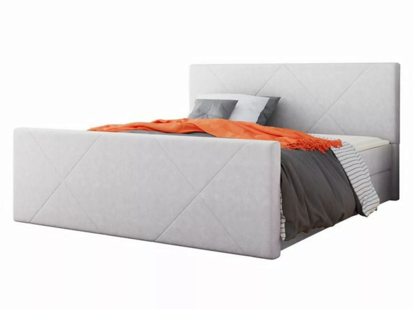 MIRJAN24 Boxspringbett Milano 4 (Kopfteil, Matratze und Topper), Polsterbet günstig online kaufen