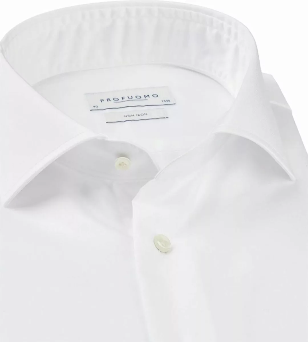 Profuomo Slim Fit Hemd Cutaway Weiß - Größe 43 günstig online kaufen