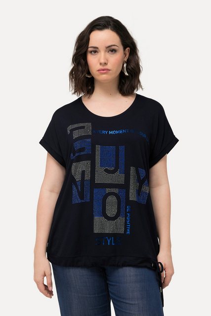 Ulla Popken Rundhalsshirt T-Shirt Oversized Rundhals Halbarm Saumband günstig online kaufen