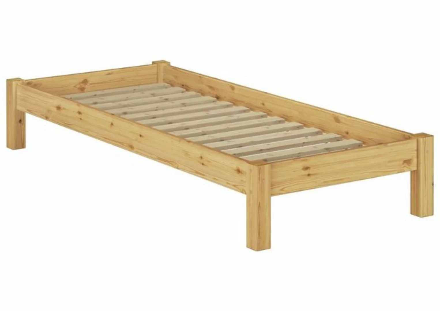 Erst-Holz® Einzelbett ohne Kopfteil 90x200 Kiefer massiv mit Rost natur Gr. günstig online kaufen