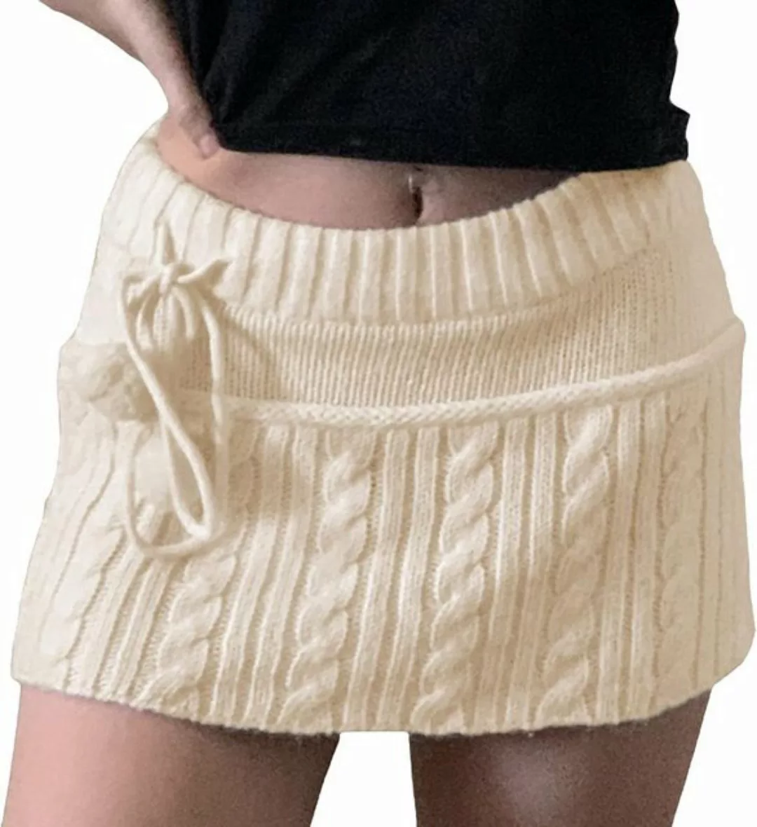FIDDY Minirock Modischer Retro-Minirock mit niedriger Taille für Damen günstig online kaufen