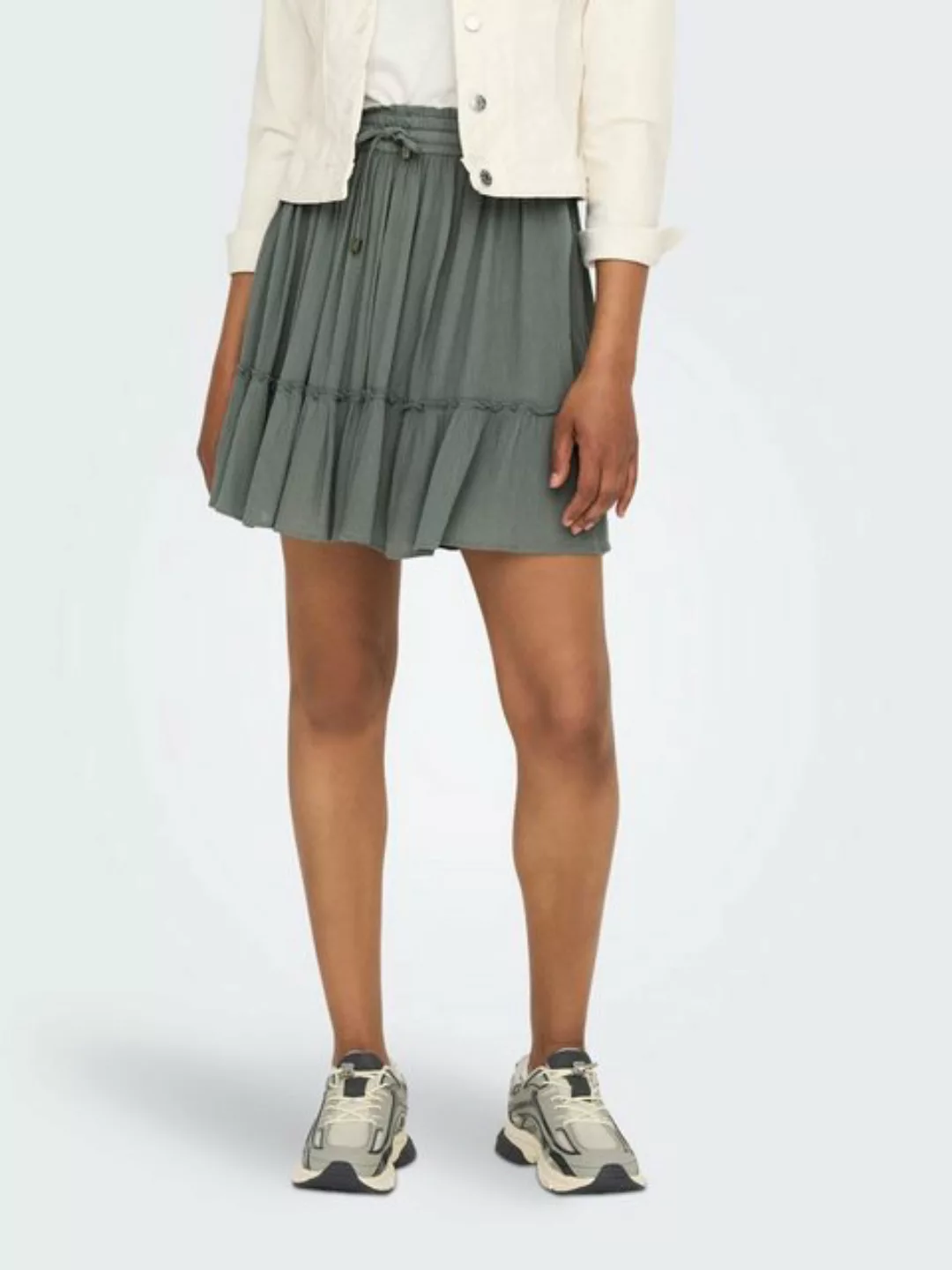 ONLY Minirock ONLIBIZA LIFE SHORT SKIRT WVN NOOS mit Volant günstig online kaufen