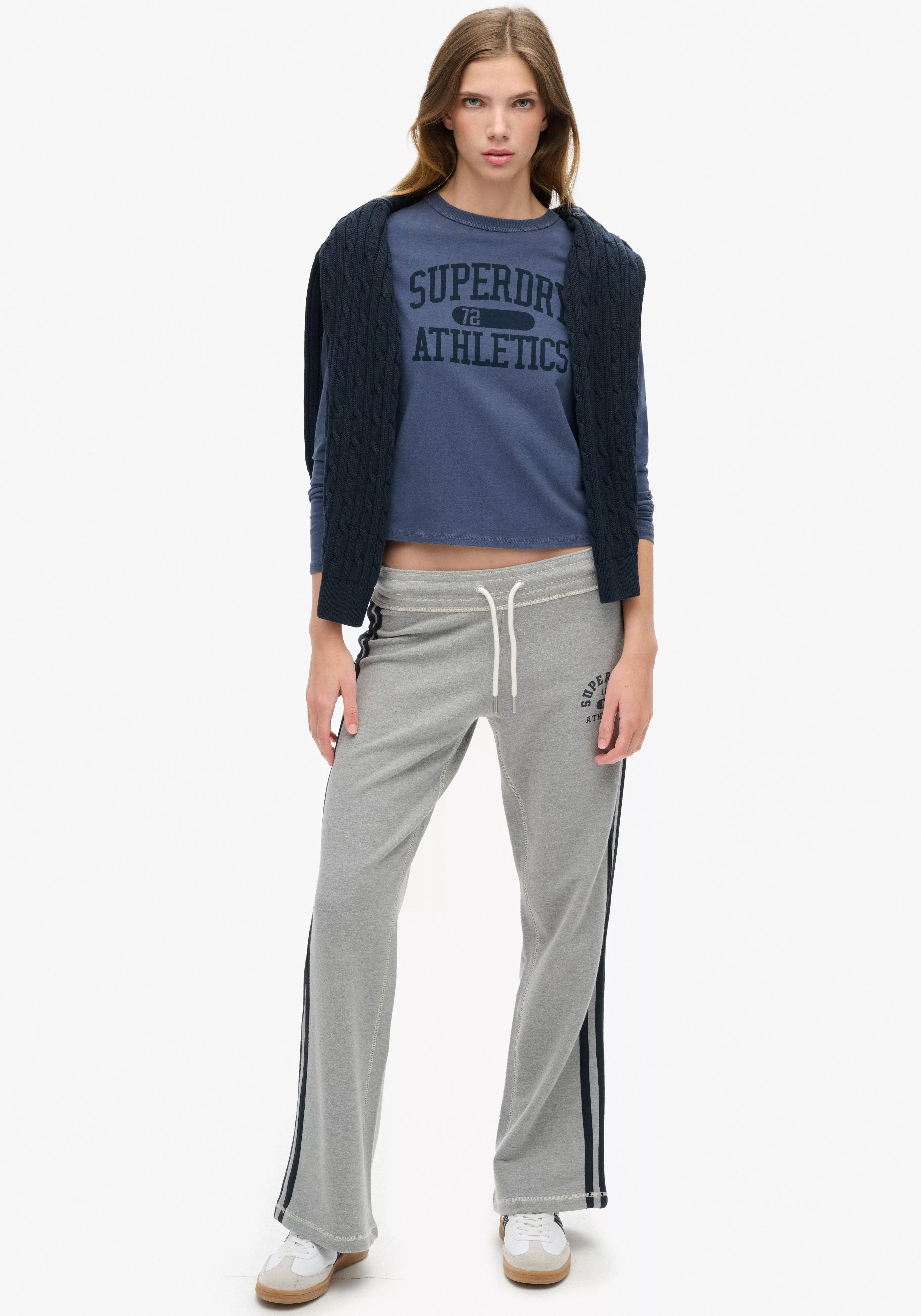 Superdry Sweathose "ATHLETIC STRIPE FLARE JOGGER", Jogginghose mit Streifen günstig online kaufen