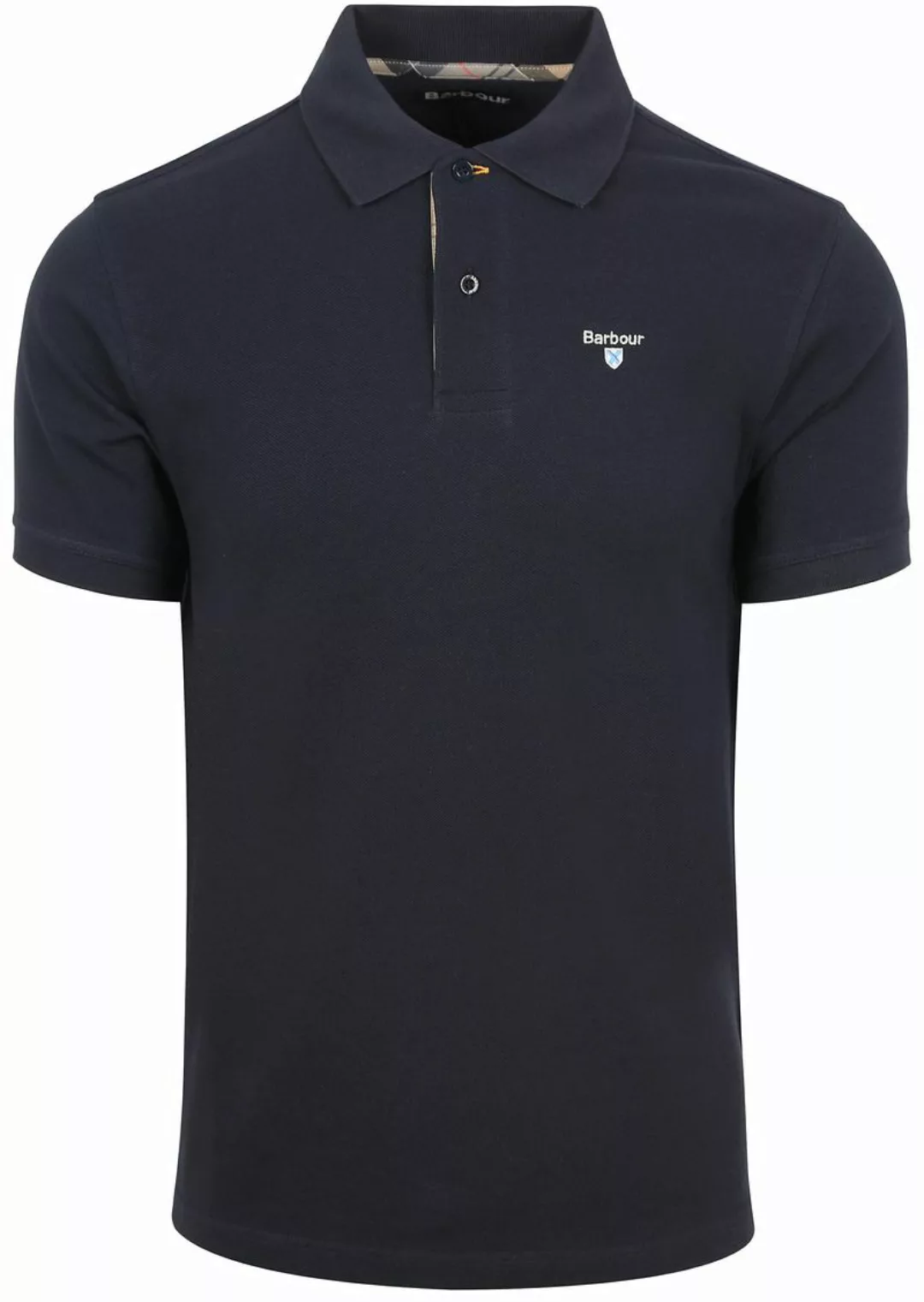 Barbour Tartan Pique Poloshirt Navy - Größe 3XL günstig online kaufen