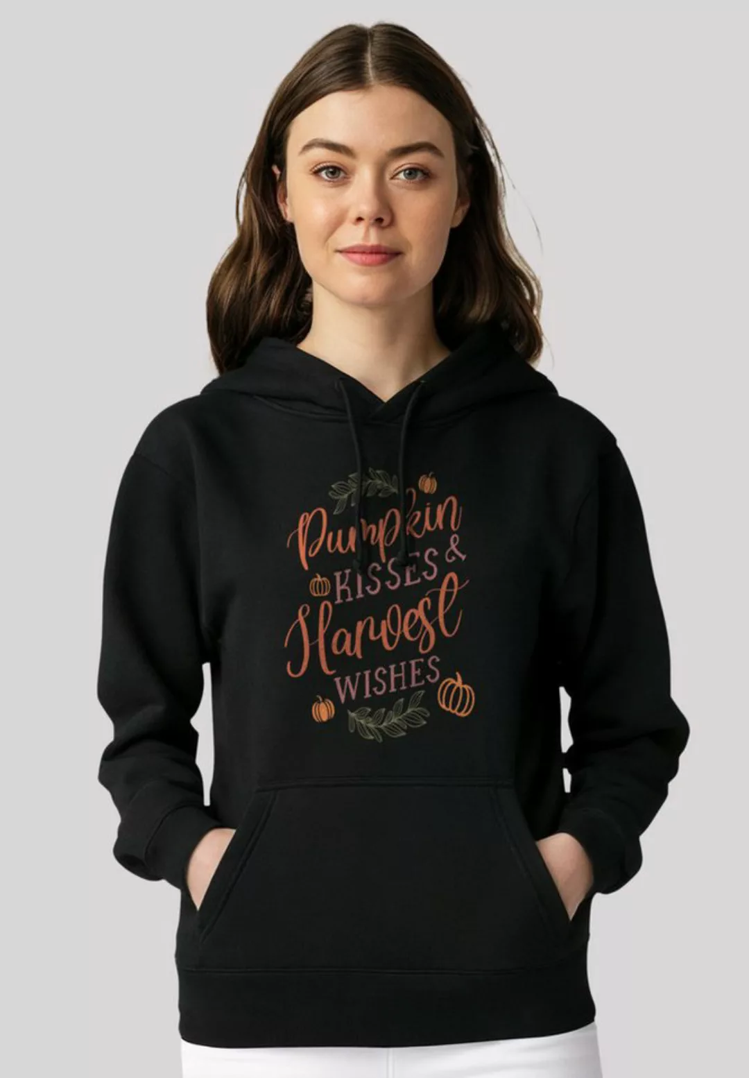 F4NT4STIC Kapuzenpullover Pumpkin kisses Harves wishes Premium Qualität günstig online kaufen