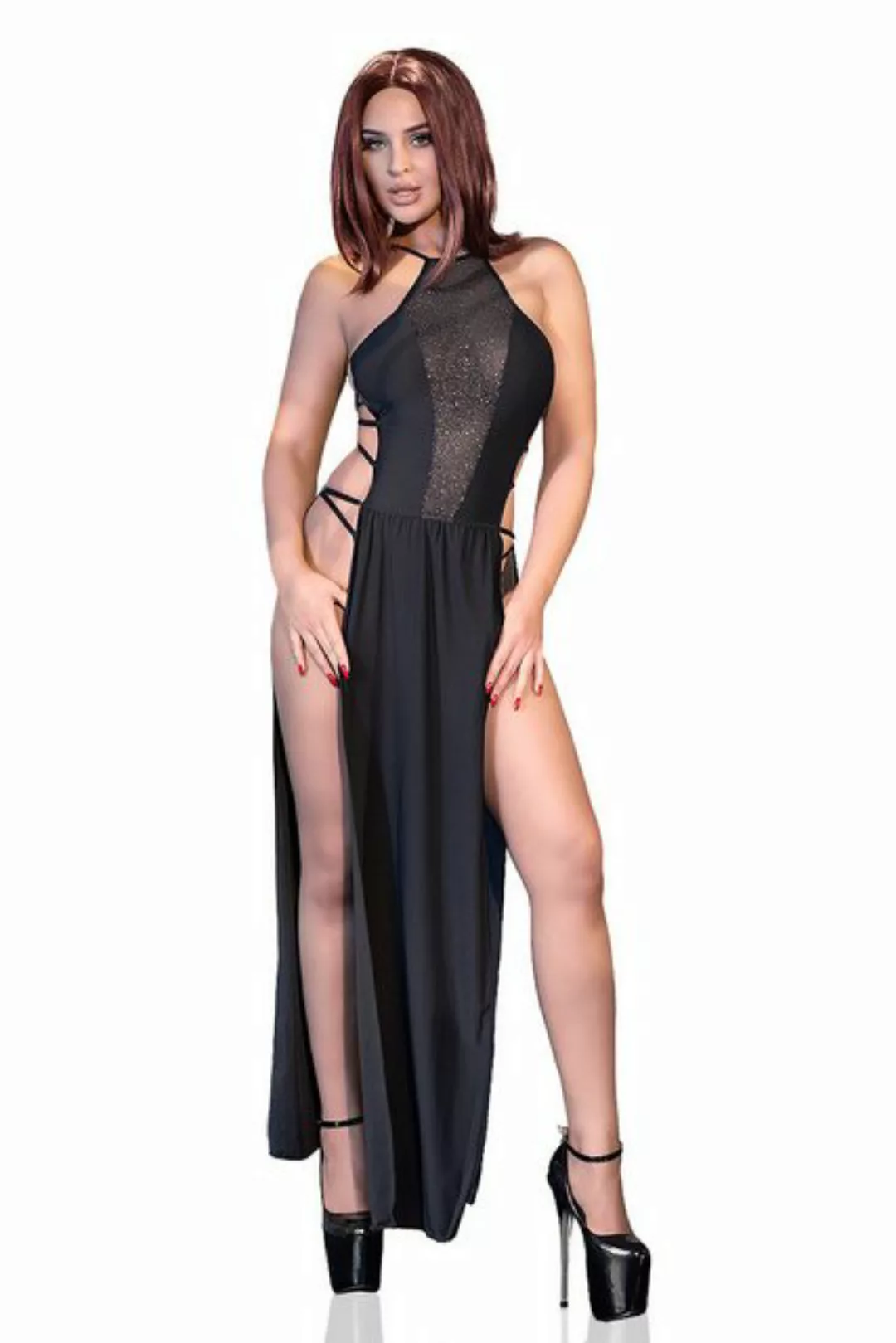 Chilirose Partykleid Chilirose - Langes Kleid CR4391 schwarz Größe: S/M günstig online kaufen