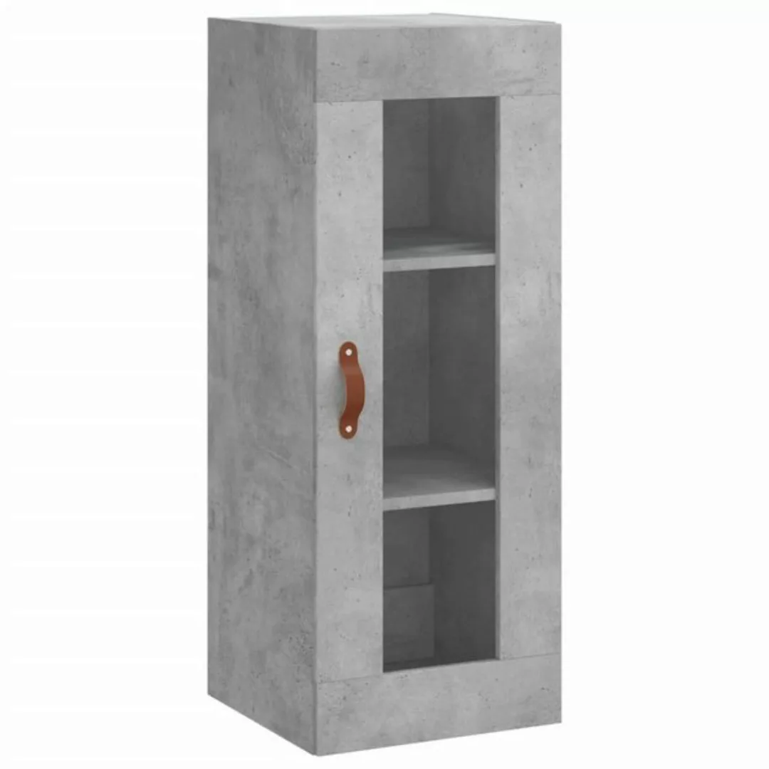 vidaXL Hängeschrank Wandschrank Betongrau 34,5x34x90 cm Glas Vitrine Hänges günstig online kaufen