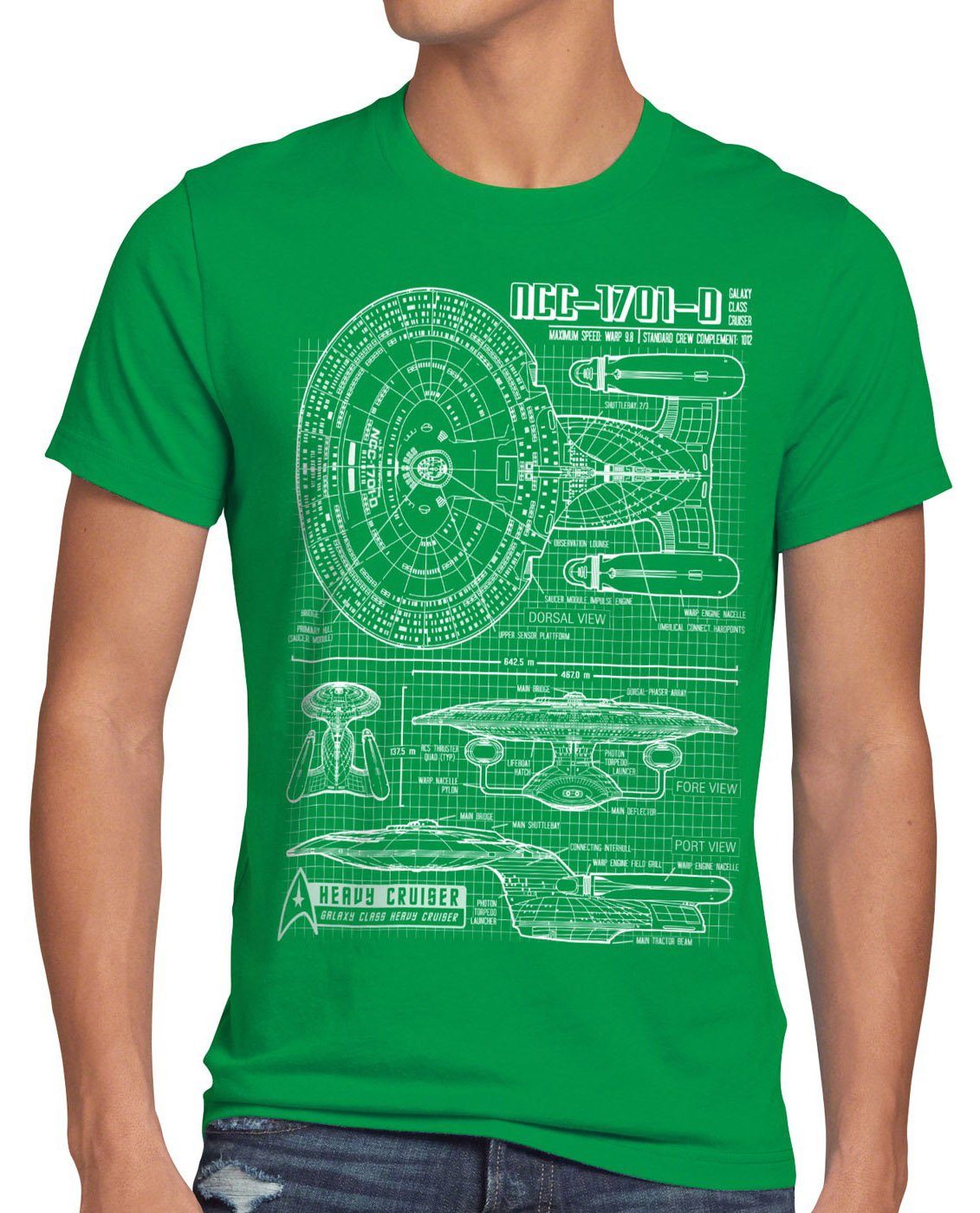 style3 T-Shirt NC-70D Enterprise Blaupause trek günstig online kaufen