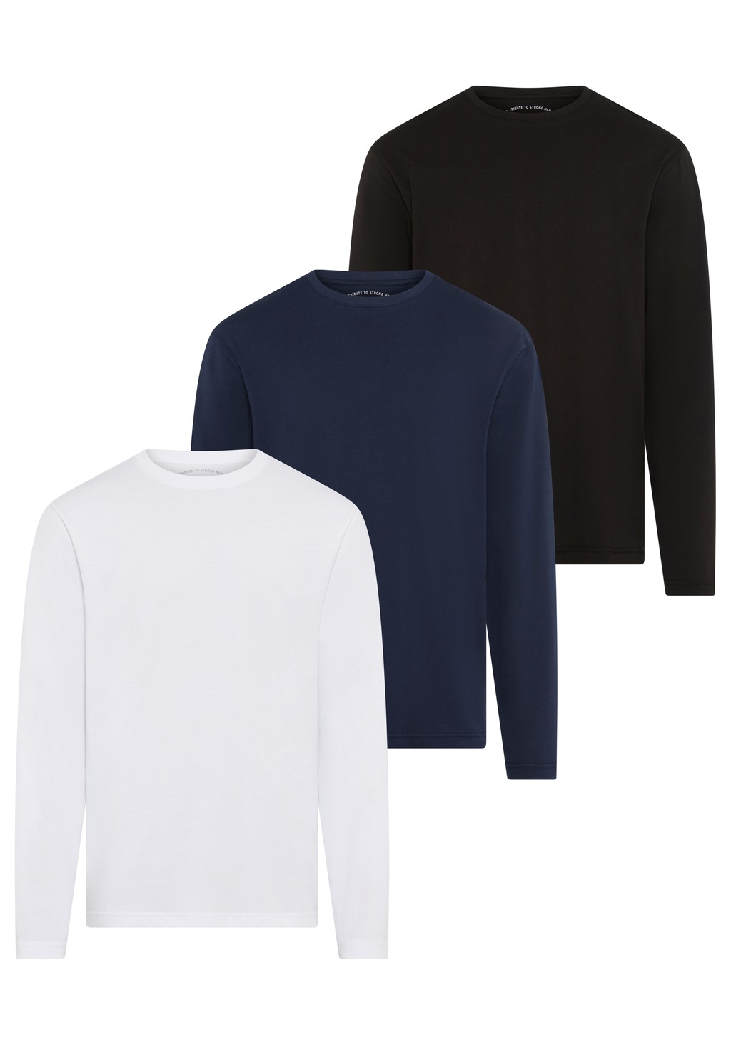 Mans World Langarmshirt "neue Farbe ", (3er-Pack), Langarm, unifarben, aus günstig online kaufen