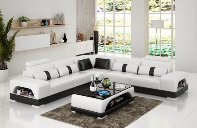 JVmoebel Ecksofa Designer Wohnlandschaft Ecksofa Sofa Couch Big L Form XXL, günstig online kaufen