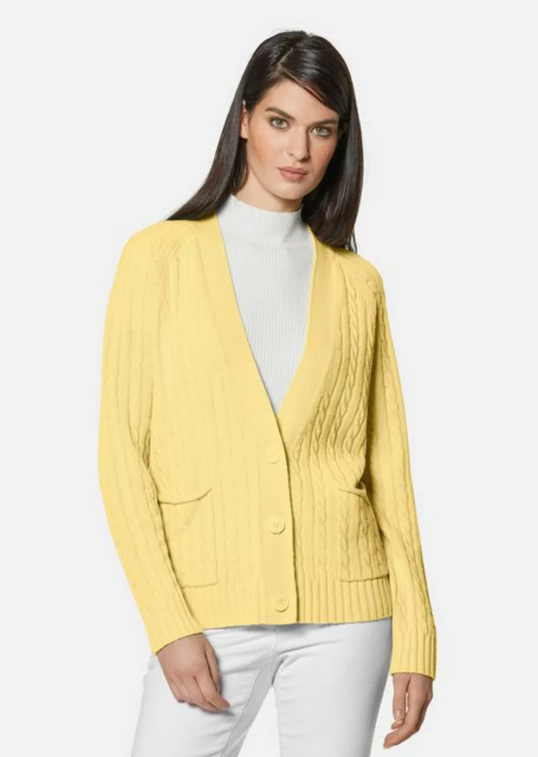 MADELEINE Strickjacke Strickjacke mit Zopfmuster in angesagten Farben günstig online kaufen