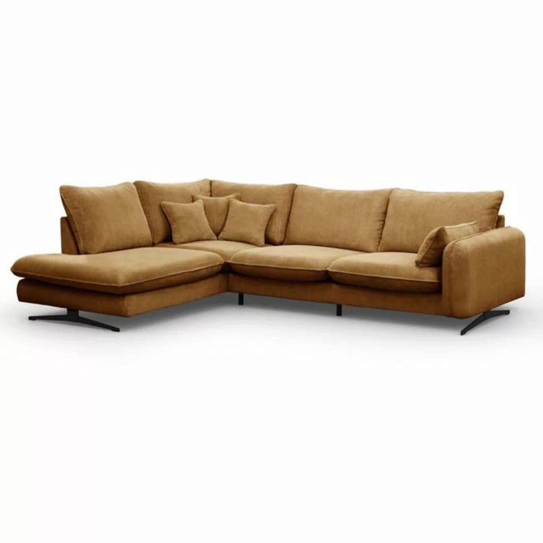 Beautysofa Ecksofa Prince L, L-Form Polstersofa aus Cord-Bezug, l-shape Pol günstig online kaufen