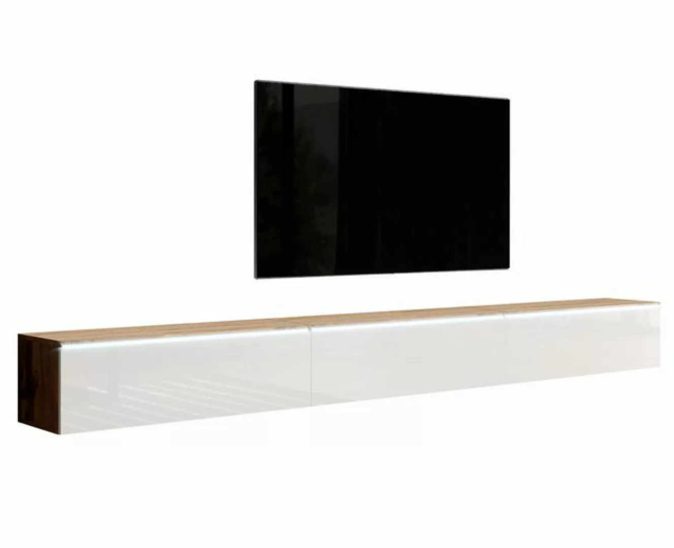 Furnix TV-Schrank Barcello Lowboard 3x100cm ohne/mit LED hängend oder stehe günstig online kaufen