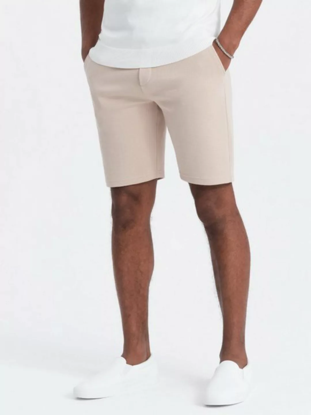 OMBRE Chinoshorts Strukturierte Herren-Strickshorts mit Chino-Taschen günstig online kaufen