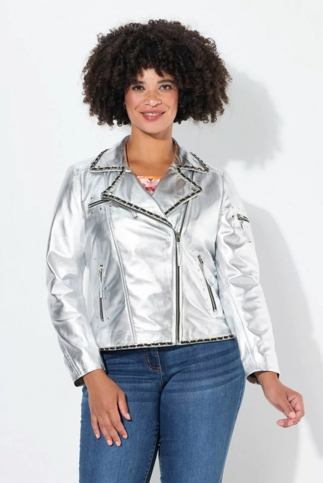 Angel of Style Lederjacke Leder-Bikerjacke echtes Leder Beschichtung günstig online kaufen