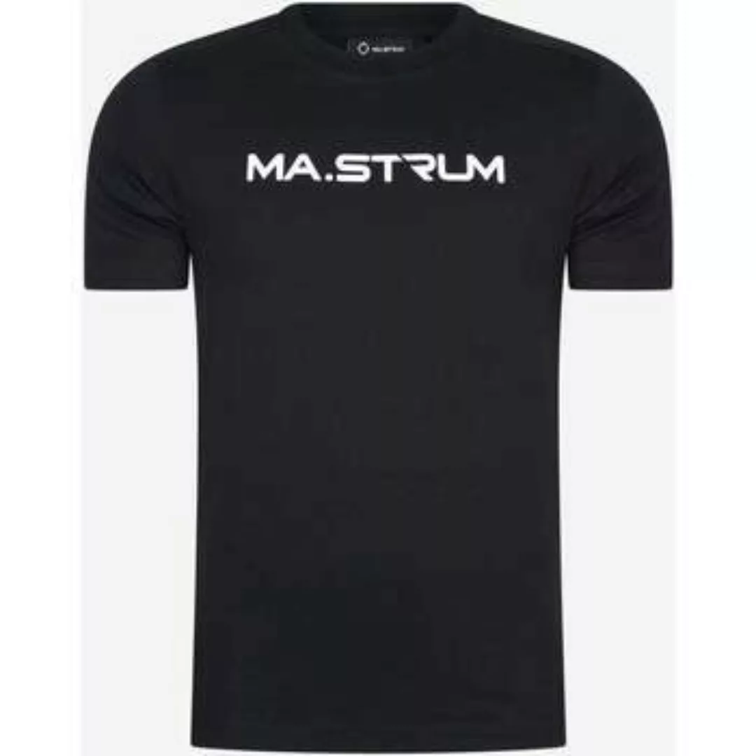 Ma.strum  T-Shirts & Poloshirts T-Shirt mit Brustaufdruck – tiefschwarz günstig online kaufen