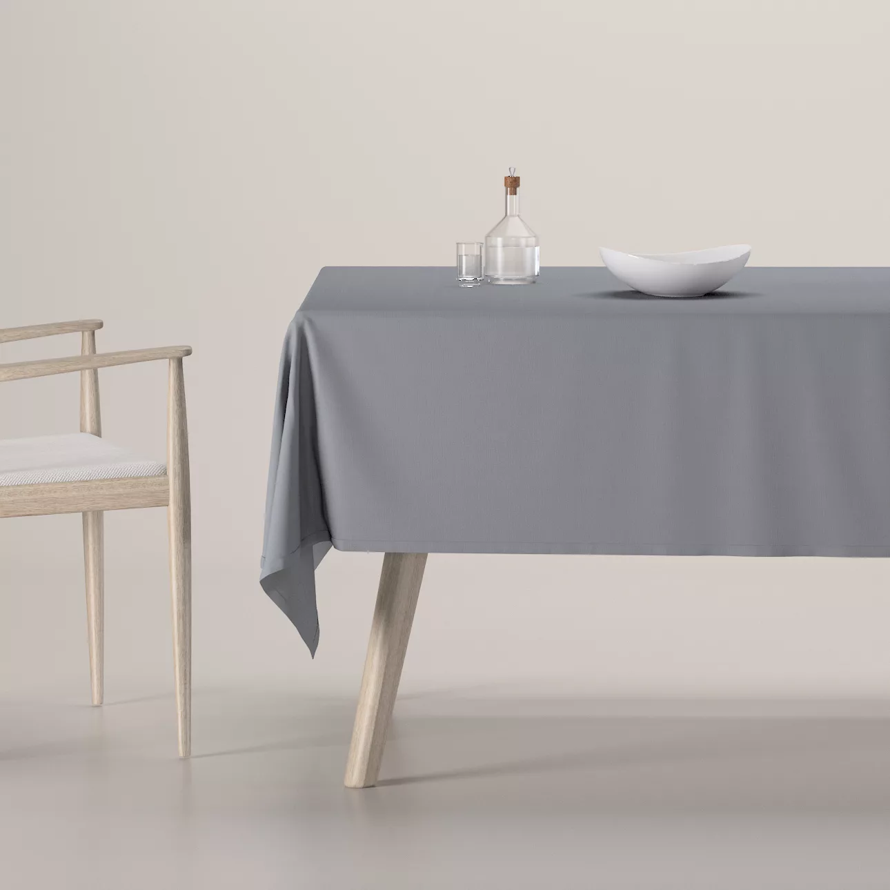 Rechteckige Tischdecke, grau, Cotton Panama (702-46) günstig online kaufen