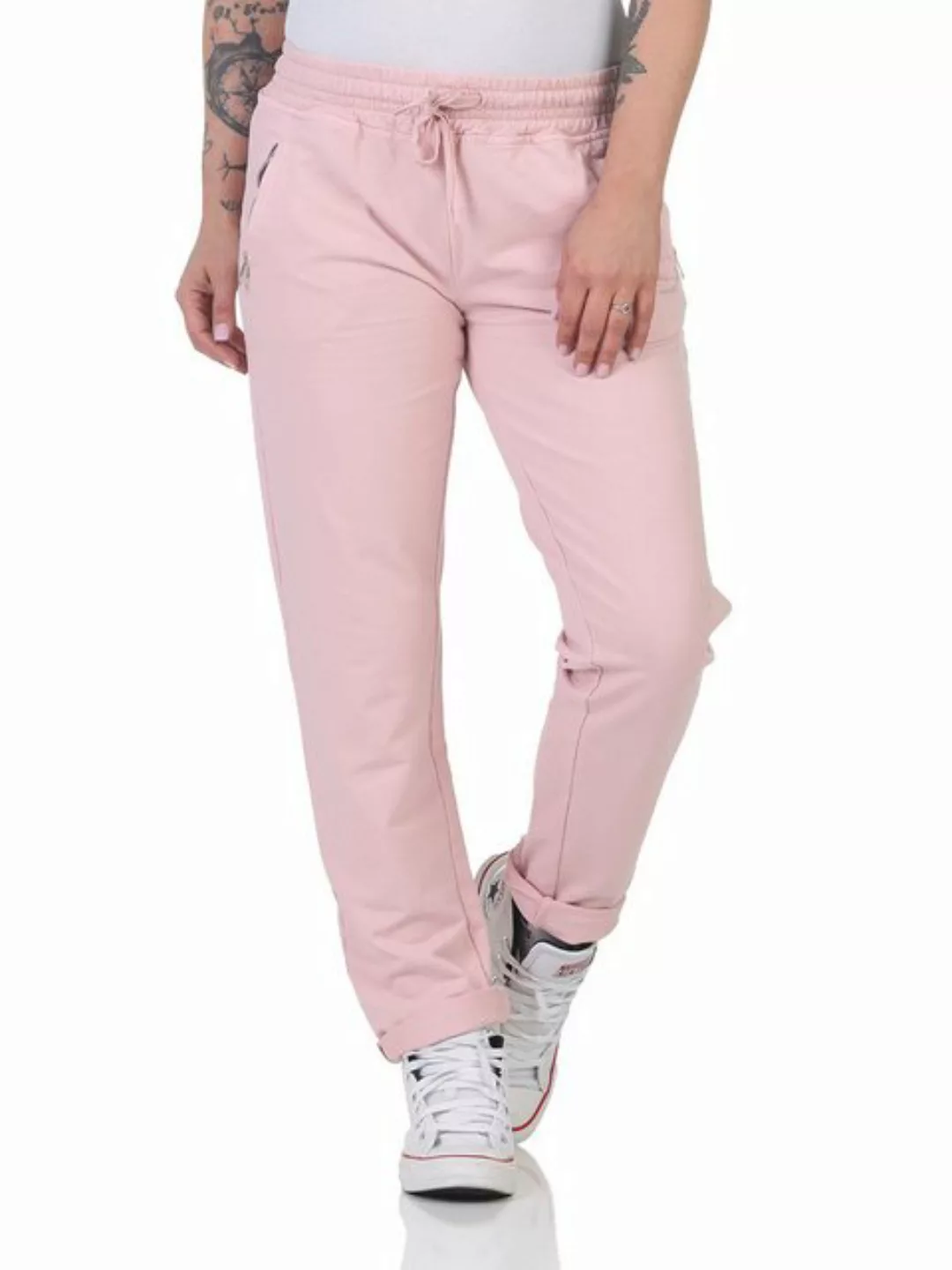 CLEO STYLE Jogger Pants Damen Jogginghose 814136 34-38 Rosa günstig online kaufen