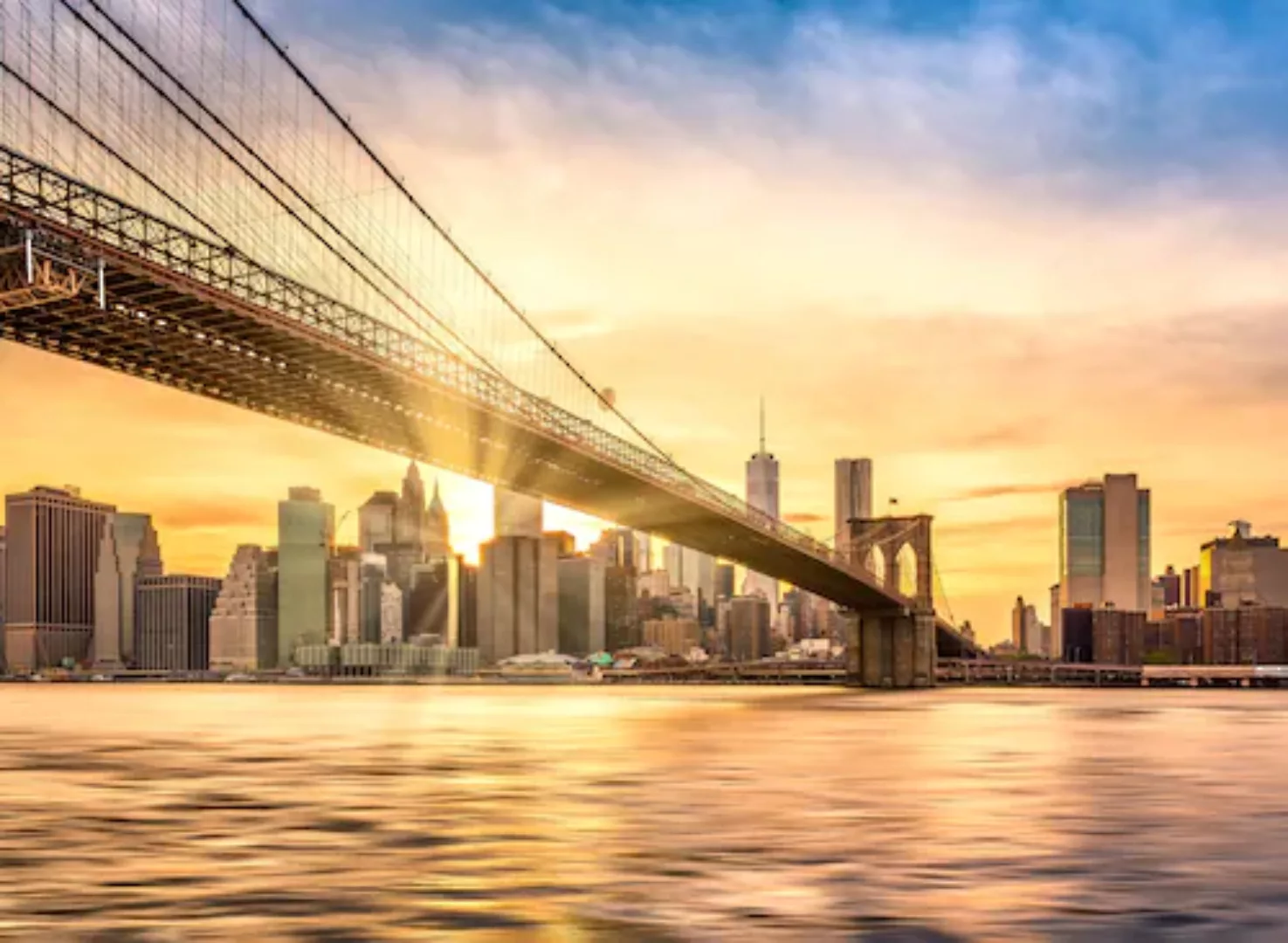 Papermoon Fototapete »Brooklyn Bridge Sunset« günstig online kaufen