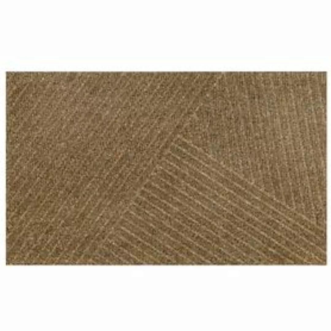 wash+dry Fußmatte Dune Stripes taupe Gr. 45 x 75 günstig online kaufen