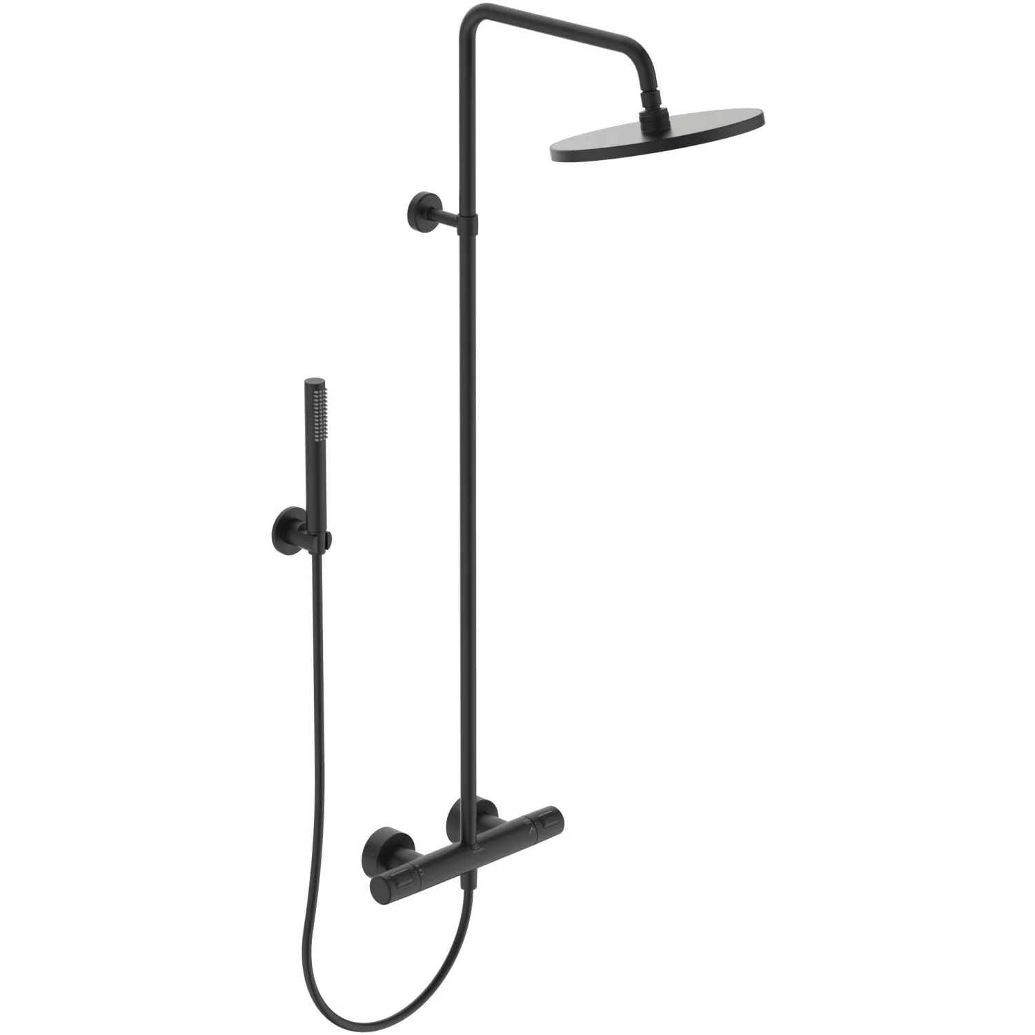 Ideal Standard Duschsystem Ceratherm T25 Kopfbrause 30 cm Silk Black günstig online kaufen