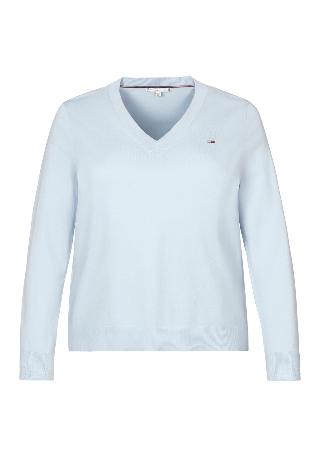 Tommy Hilfiger Curve Strickpullover "CRV CO JERSEY STITCH LS V-NK SWT", in günstig online kaufen