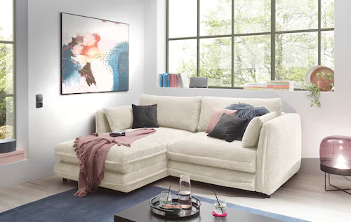ED EXCITING DESIGN Ecksofa "Stanley L-Form", mit Bettfunktion, Bettkasten & günstig online kaufen