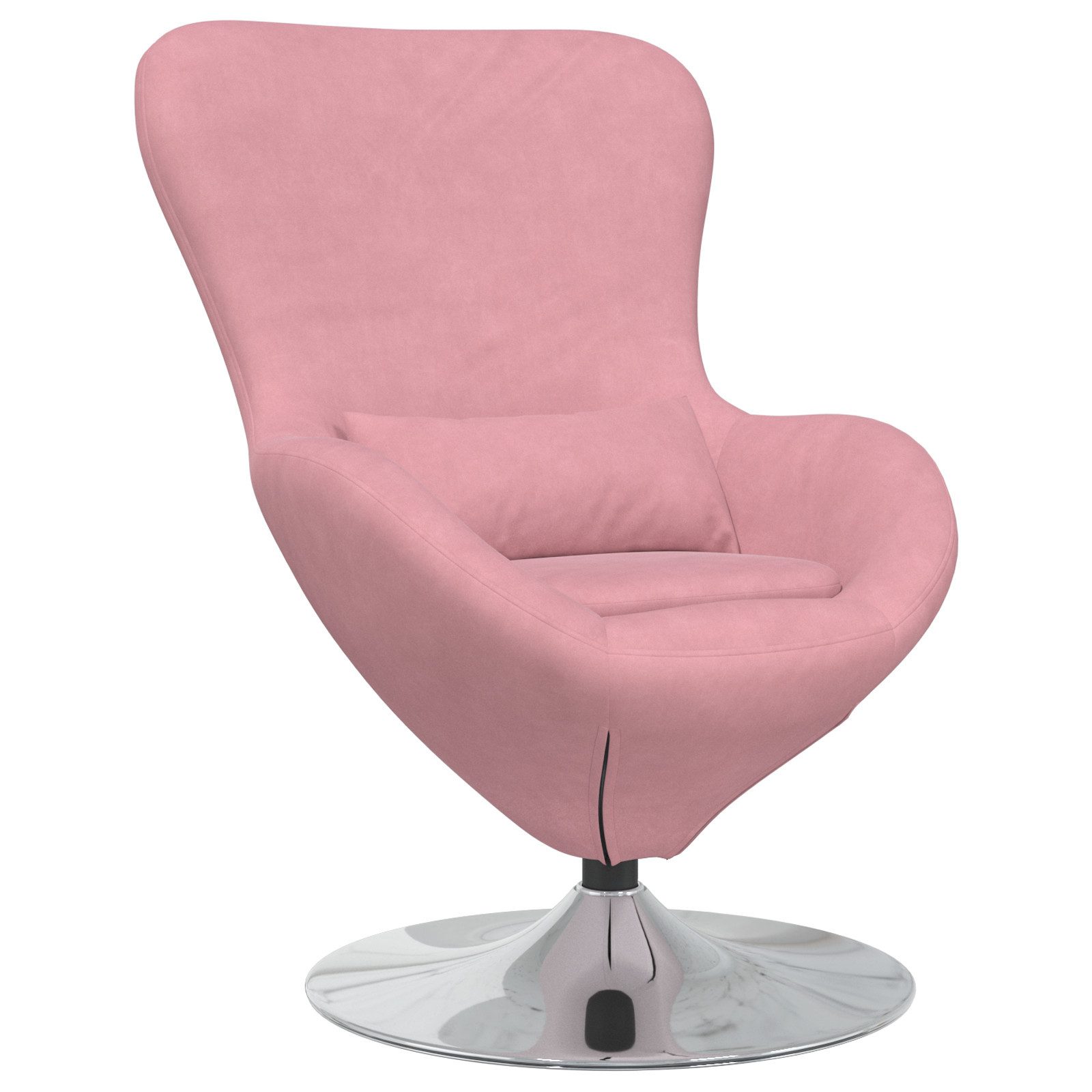 vidaXL Sessel Ei-Stuhl Rosa Samt (1-St) günstig online kaufen