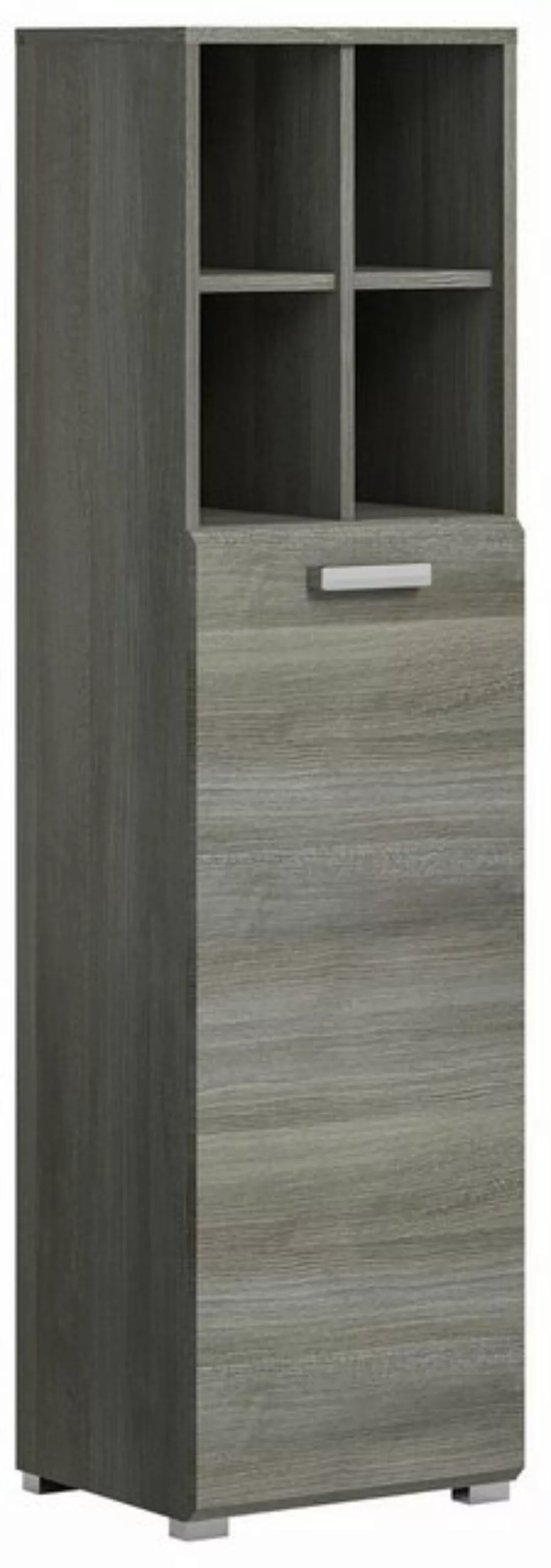 freiraum Hochschrank Silver in Rauchsilber - 40x146x33cm (BxHxT) günstig online kaufen