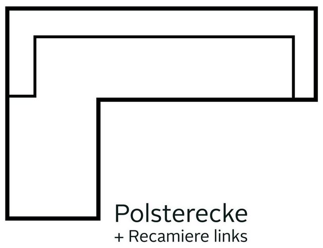 INOSIGN Ecksofa Vale L-Form, incl. Couchtisch, Steppung im Sitzbereich, Fed günstig online kaufen