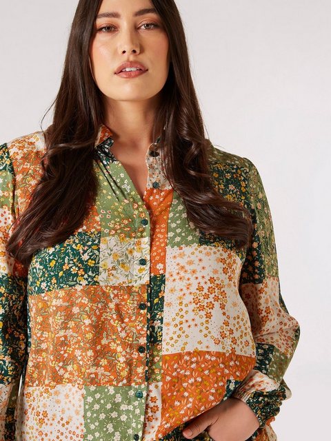 Apricot Klassische Bluse Bluse mit Blumenprint, in Patchwork-Design günstig online kaufen