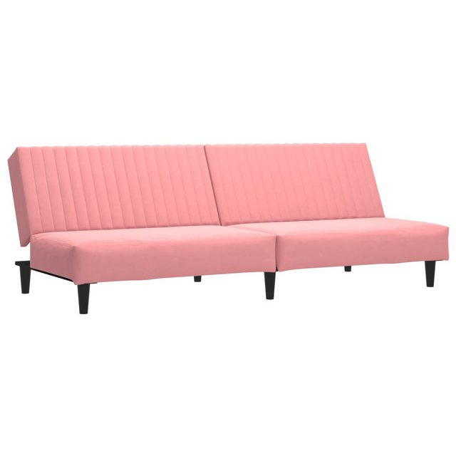 vidaXL Schlafsofa, Sofa 2-Sitzer Rosa Samt günstig online kaufen