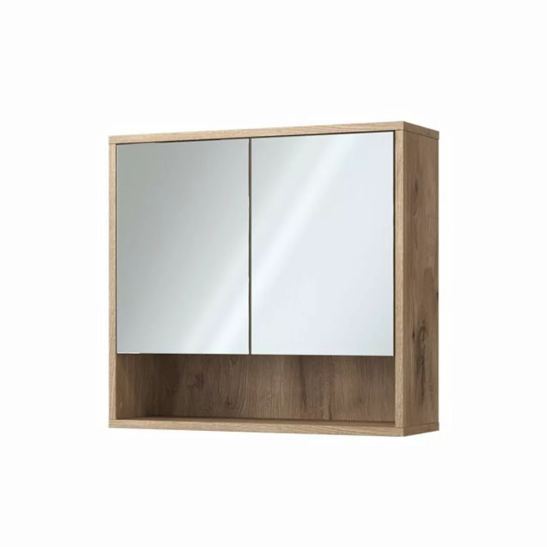 Vicco Badezimmerspiegelschrank Eliza, Viking Oak, 70 x 65 cm mit 2 Türen günstig online kaufen