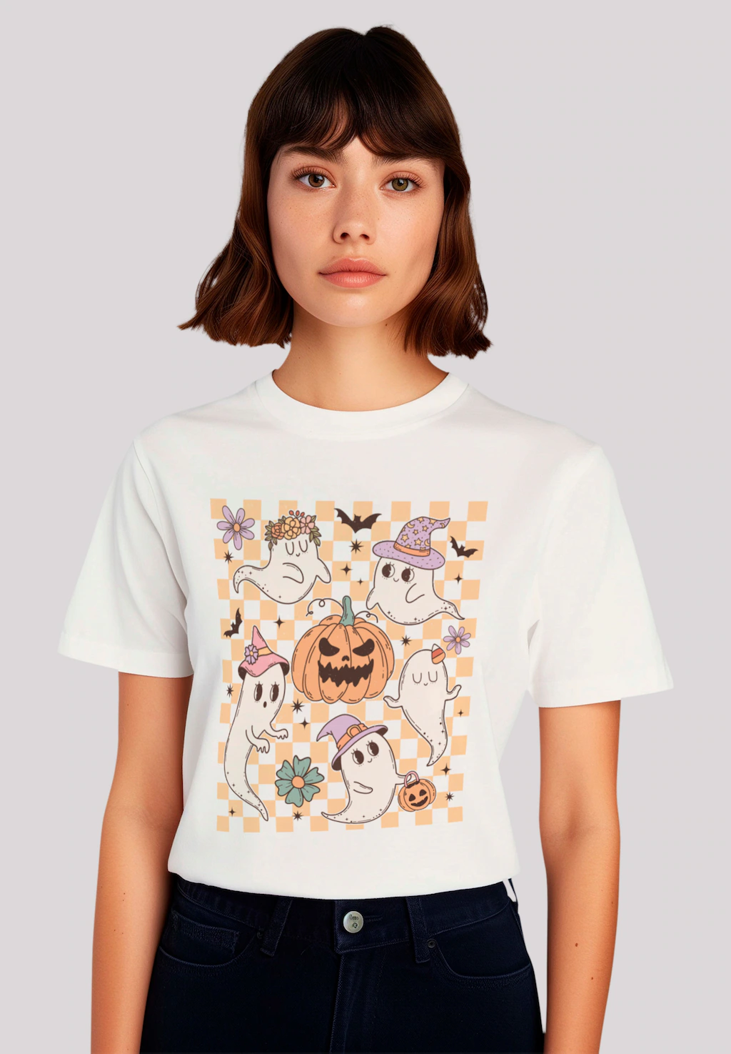 F4NT4STIC T-Shirt "Retro Halloween Ghost", Premium Qualität günstig online kaufen