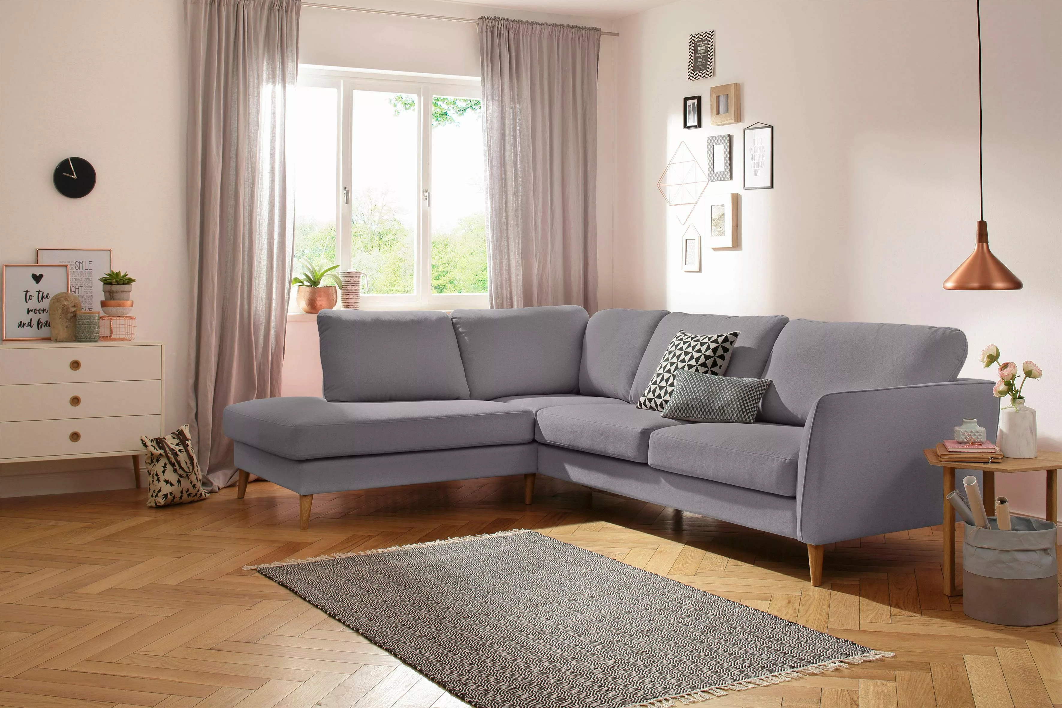 Home affaire Ecksofa "MARSEILLE 278/202 cm, L-Form, Ottom. rechts/links, ve günstig online kaufen