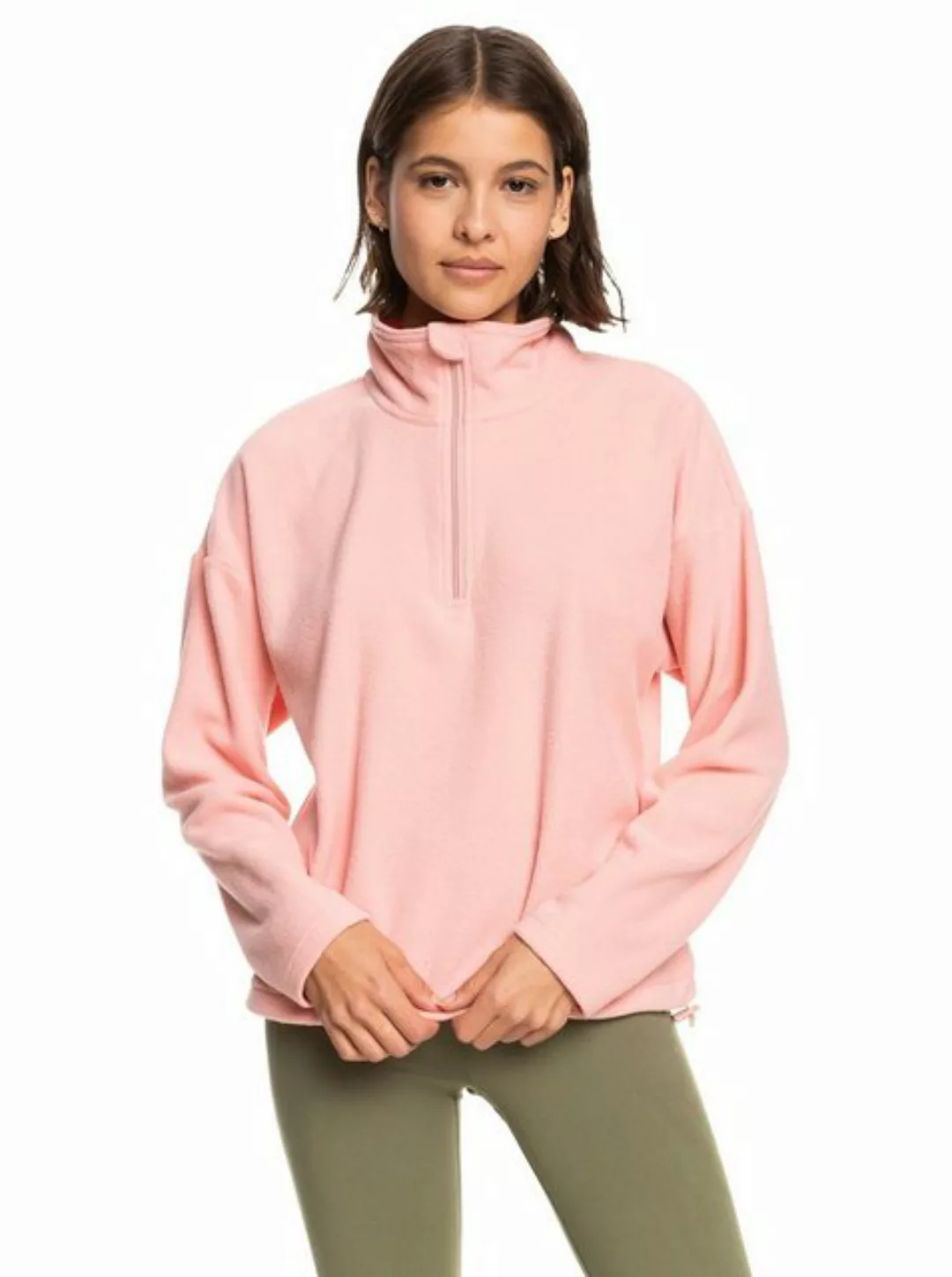 Roxy Fleecepullover ROXY Feel it too Fleece Pullover rosa günstig online kaufen