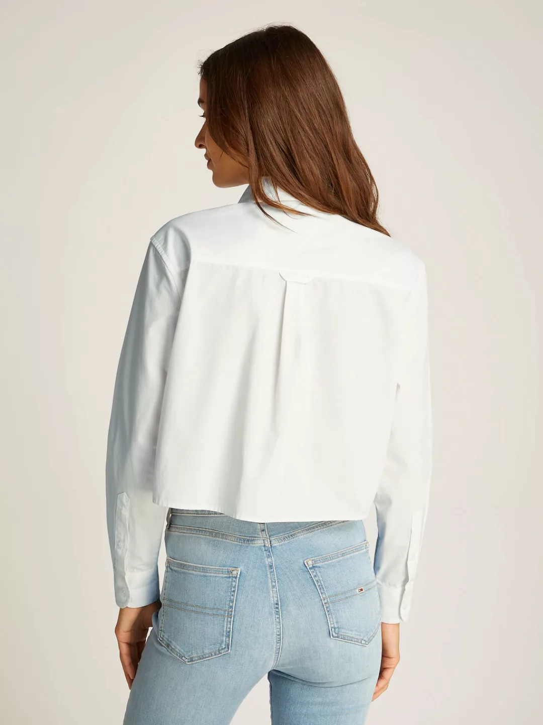 Tommy Jeans Hemdbluse "TJW CRP RLX POPLIN SHIRT", in verkürzter Länge, mit günstig online kaufen