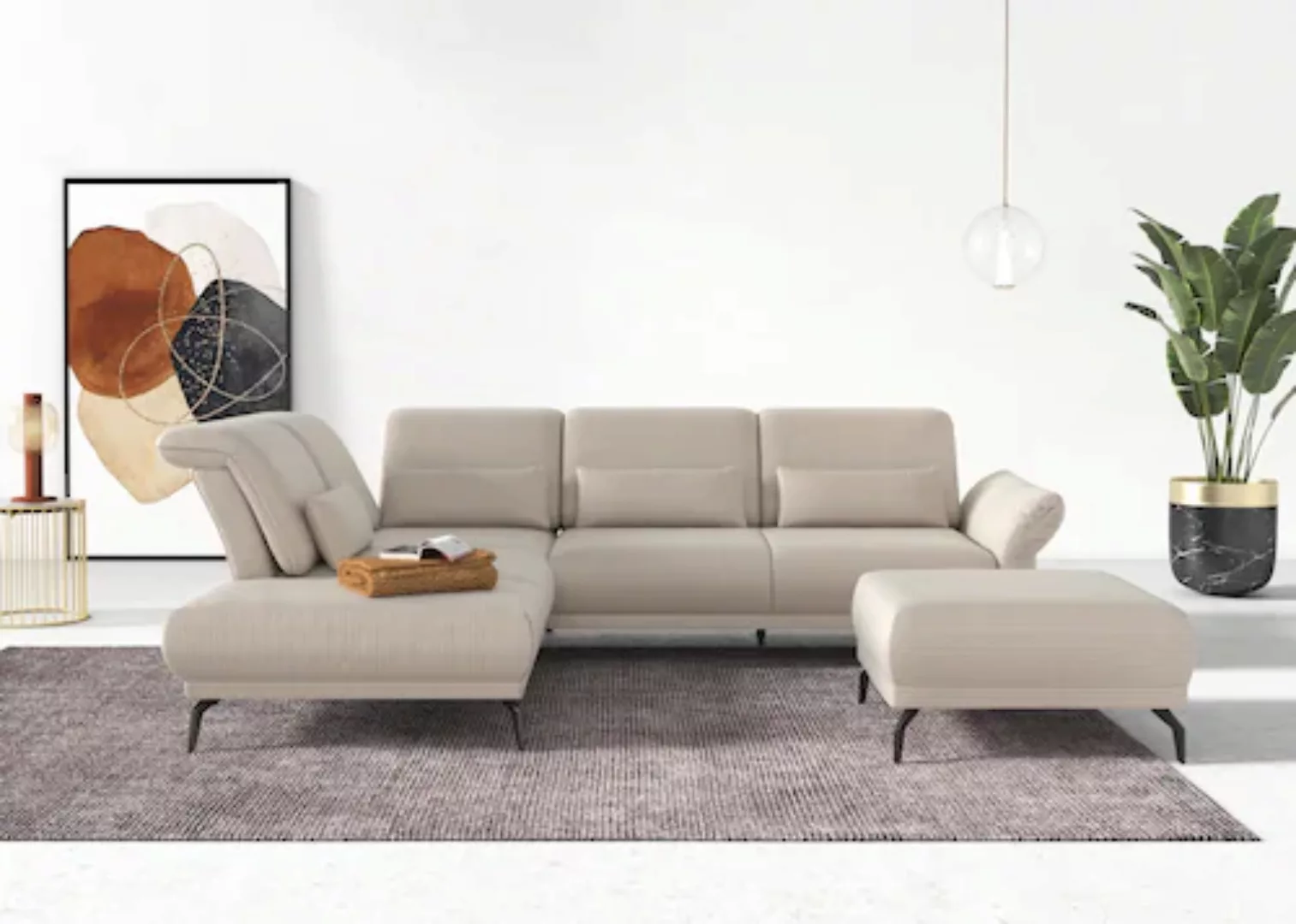 INOSIGN Ecksofa »Coco L-Form«, Sitztiefen-, Arm- und Kopfteilverstellung, C günstig online kaufen