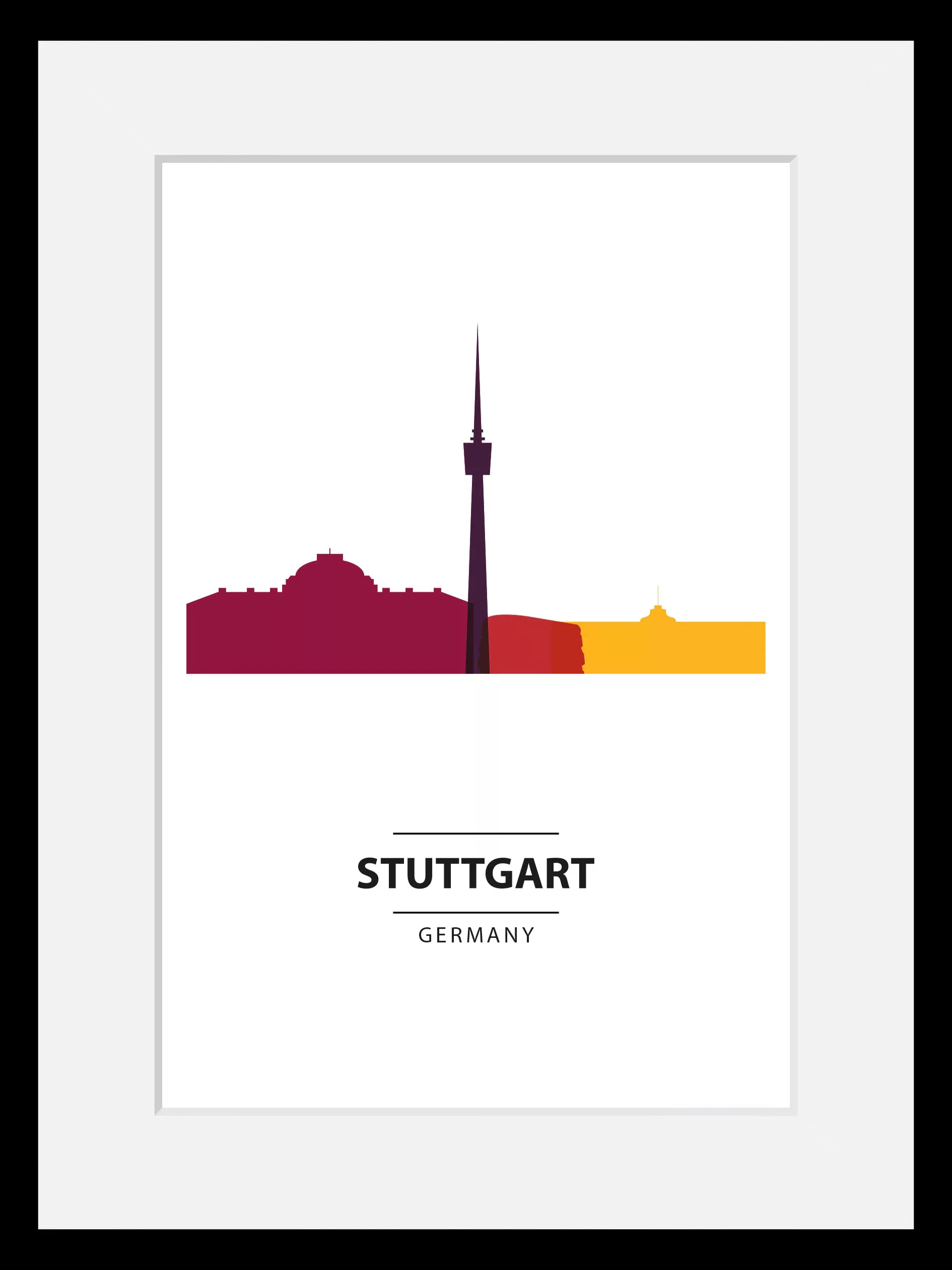 queence Bild "Stuttgart Color Splash", Städte, (1 St.) günstig online kaufen