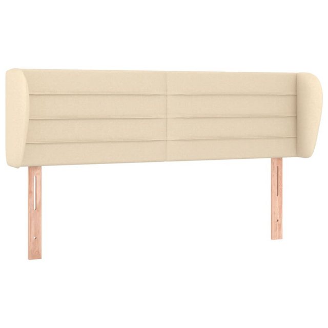 vidaXL Bett, Kopfteil mit Ohren Creme 147x23x78/88 cm Stoff günstig online kaufen