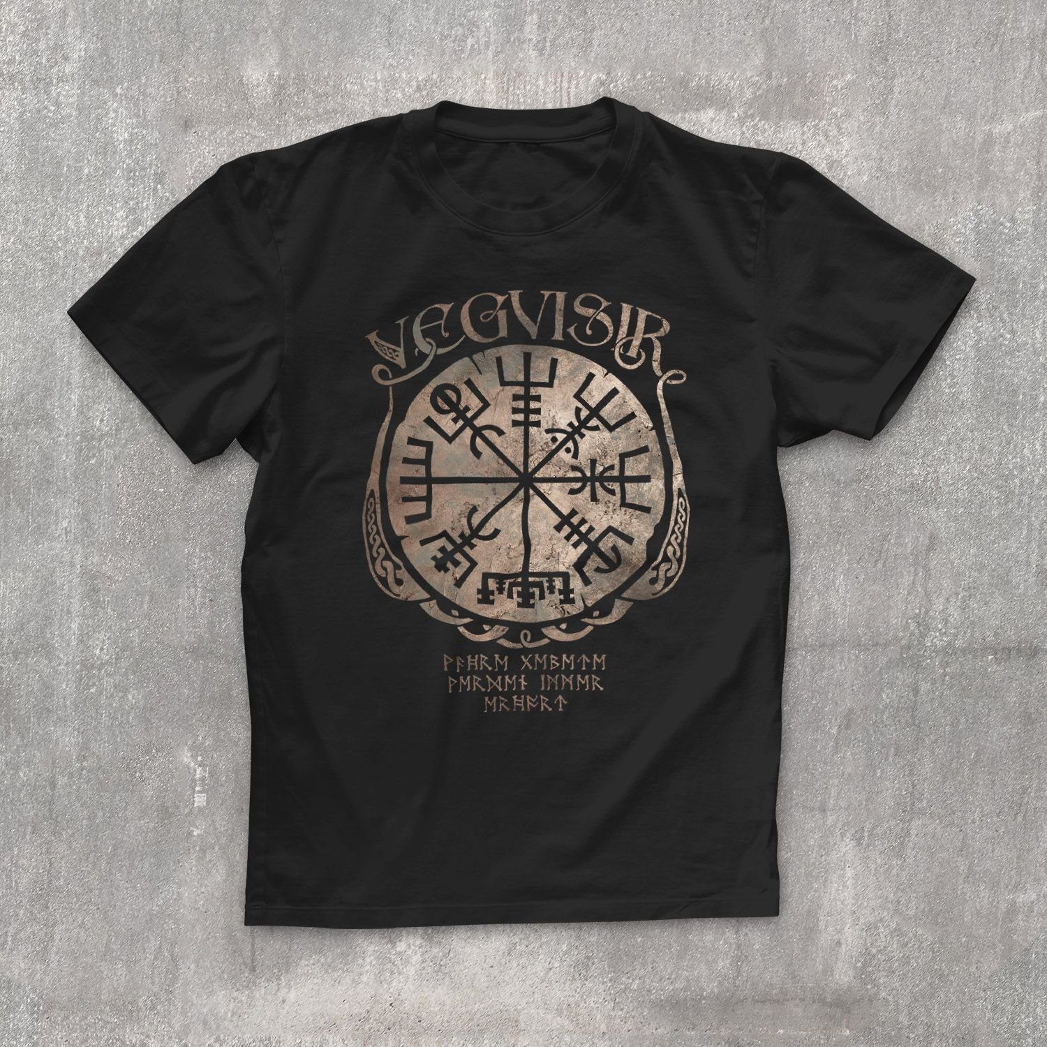 Neverless Print-Shirt Herren T-Shirt Vegvisir Runenkompass günstig online kaufen